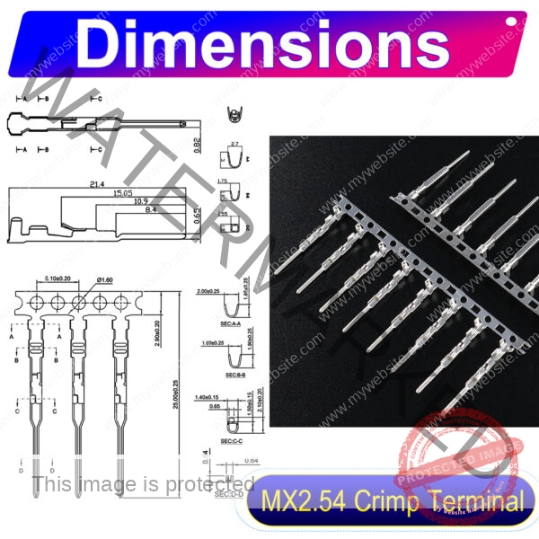 Molex KK 254 Dupont with Lock 2.5mm female Crimp Terminal