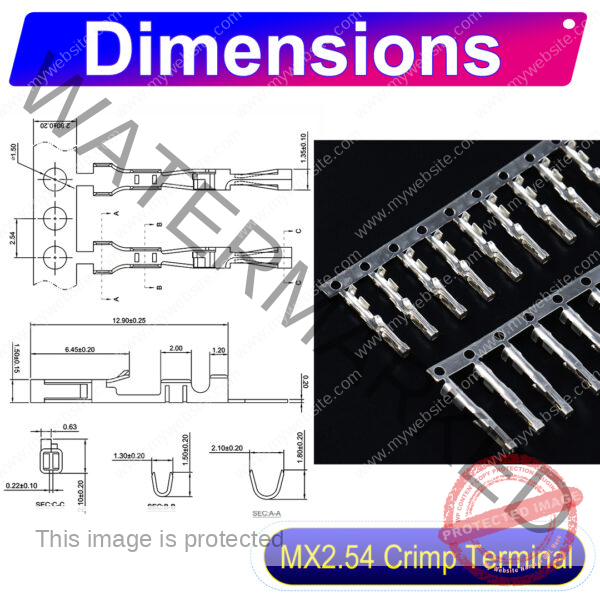 Molex KK 254 Dupont with Lock 2.5mm male Crimp Terminal