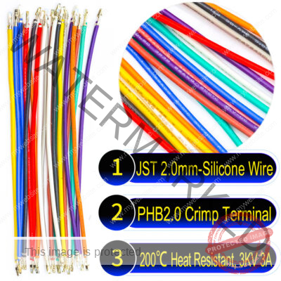 JST PHB locking 2.0mm pre-crimped terminal silicone cable