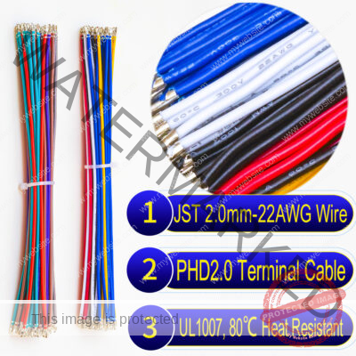 JST PHD 2.0mm pre-crimped terminal cable