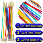 JST SM 2.5mm pre-crimped terminal silicone cable