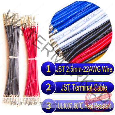 JST SYP 2.5mm pre-crimped terminal cable