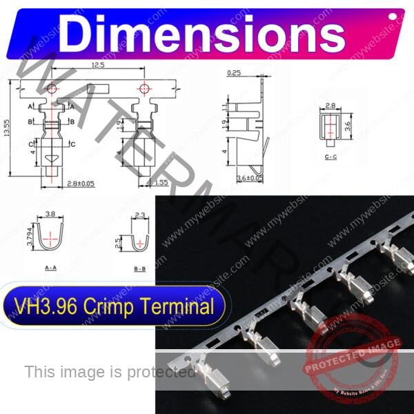 JST VH 3.96mm male Crimp Terminal