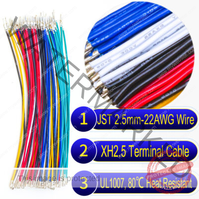 JST XH 2.5mm male female extension pre-crimped terminal cable