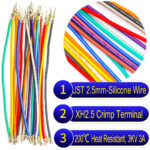 JST XH 2.5mm male-female extension pre-crimped terminal silicone cable