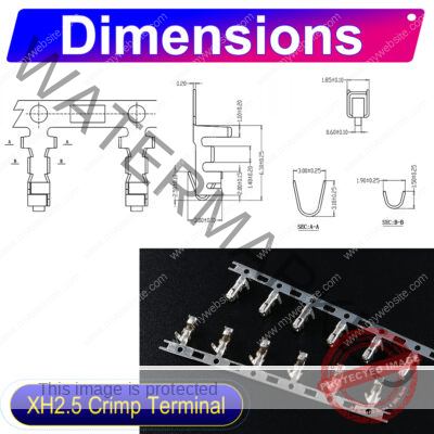 JST XH 2.5mm male Crimp Terminal