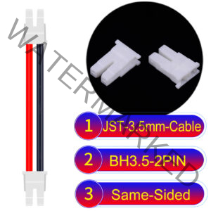 JST BH3.5 2-Pin Male Same-Side-Head 3.5mm PVC Cable