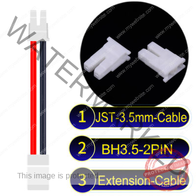 JST BH3.5 2-Pin Male Female Extension Cable 3.5mm PVC Cable