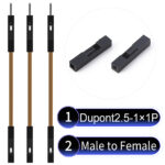 Dupont 2.54mm Male to Female 1Pin Brown Cable