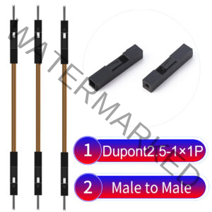 Dupont 2.54mm Male to Male 1Pin Brown Cable