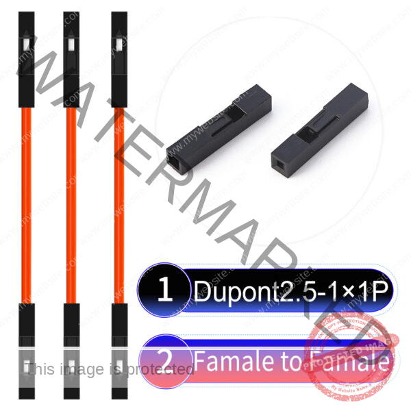 Dupont 2.54mm Female to Female 1Pin Orange Cable