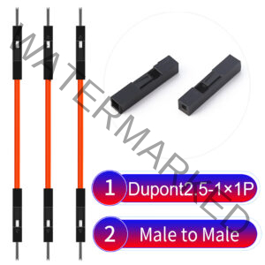 Dupont 2.54mm Male to Male 1Pin Orange Cable
