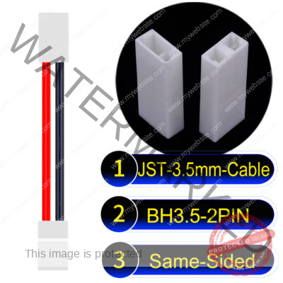 JST BH3.5 2-Pin Female Same-Side-Head 3.5mm PVC Cable