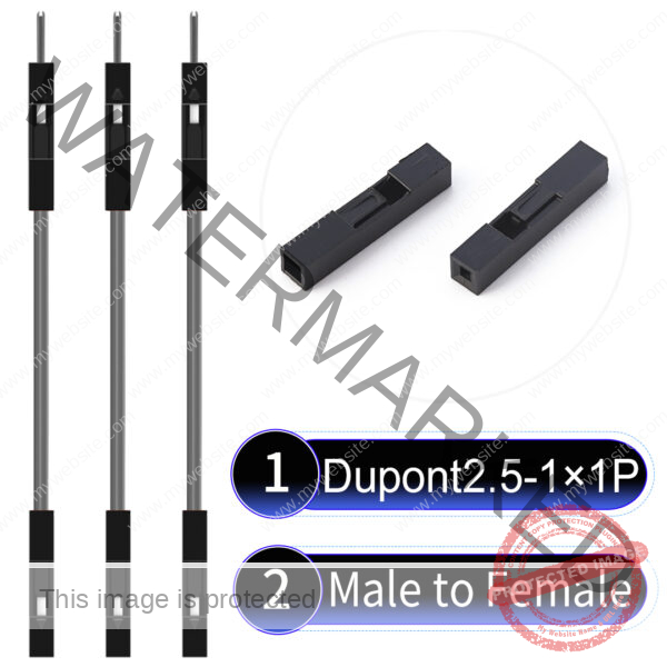 Dupont 2.54mm Male to Female 1Pin Grey Cable