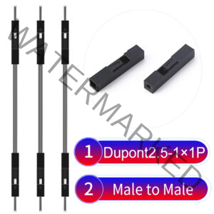 Dupont 2.54mm Male to Male 1Pin Grey Cable