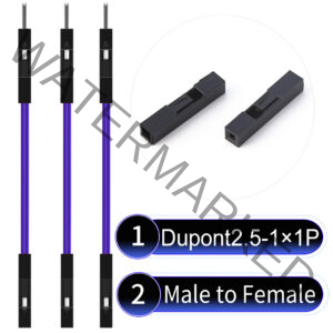 Dupont 2.54mm Male to Female 1Pin Purple Cable