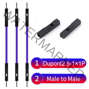 Dupont 2.54mm Male to Male 1Pin Purple Cable
