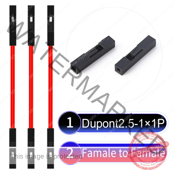 Dupont 2.54mm Female to Female 1Pin Red Cable