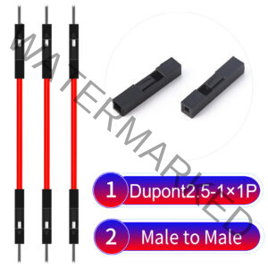 Dupont 2.54mm Male to Male 1Pin Red Cable