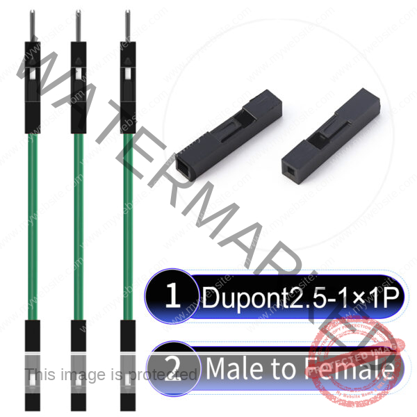 Dupont 2.54mm Male to Female 1Pin Red Cable