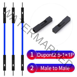 Dupont 2.54mm Male to Male 1Pin Blue Cable