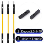 Dupont 2.54mm Male to Female 1Pin Yellow Cable