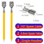 4.8mm single-head spade terminal Cable Single-Sided Yellow
