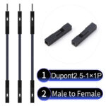 Dupont 2.54mm Male to Female 1Pin Black Cable