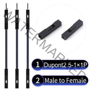 Dupont 2.54mm Male to Female 1Pin Black Cable