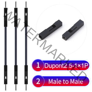 Dupont 2.54mm Male to Male 1Pin Black Cable